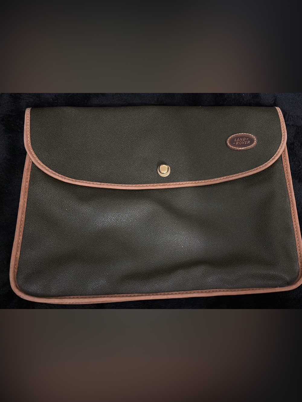 Men's Black and Brown Document Sleeve